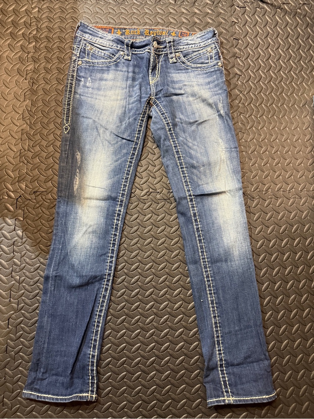 Rock Revival Faded Blue Straight cut Jeans
